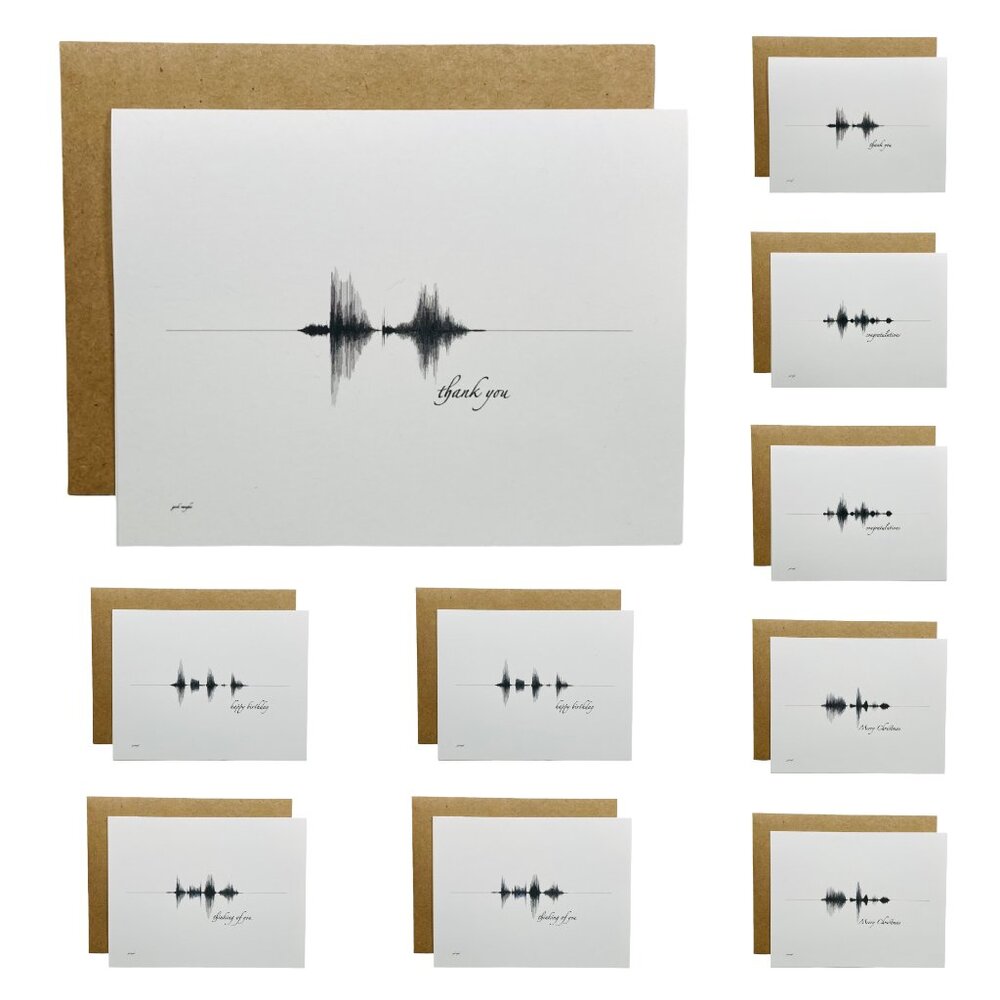All Occasion Greeting Cards 10 Pack 4.25x5.5 Black White Blank Assortment